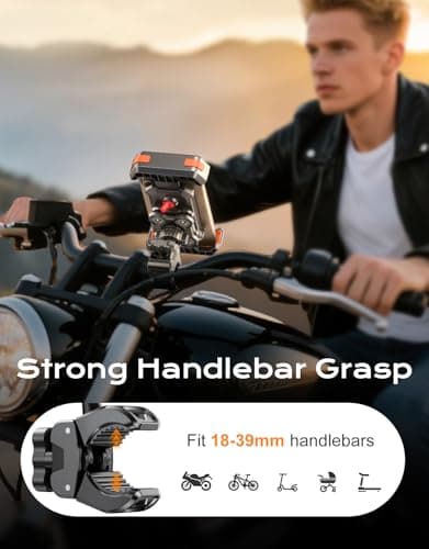 CIRYCASE Motorbike Phone Holder [Upgraded Vibration Damp], Bike Phone Mount — view 3