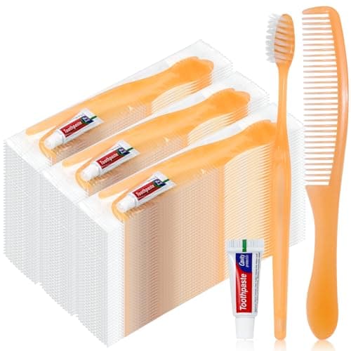 150 Pack Disposable Travel Toothbrushes Bulk with Toothpaste and Comb