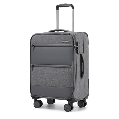 British Traveller Cabin Suitcase, Carry On Luggage with 4 Wheels