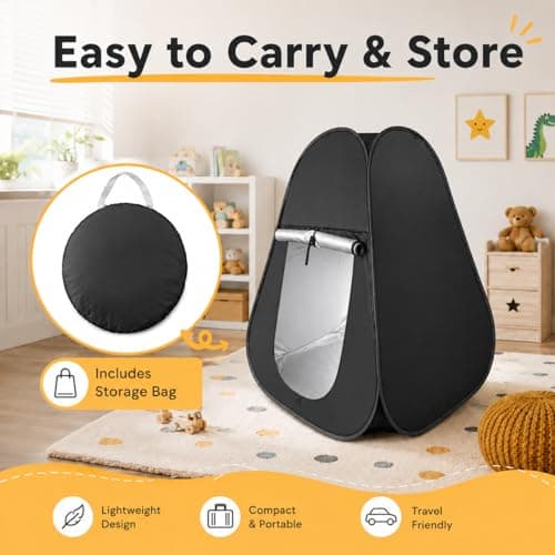 Small Sensory Tent, Pop Up Blackout Indoor Tent with Carry Bag — view 6