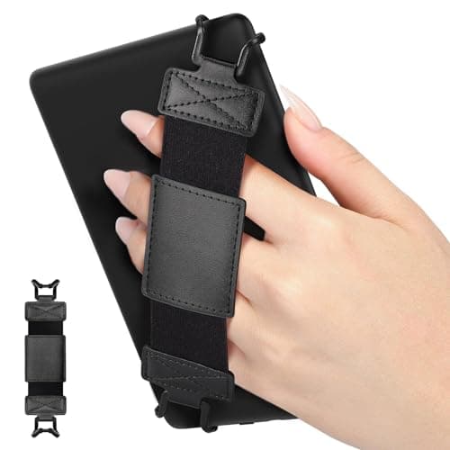 MoKo Soft Hand Strap for 6-8" Kindle eReaders Fire Tablet, Black
