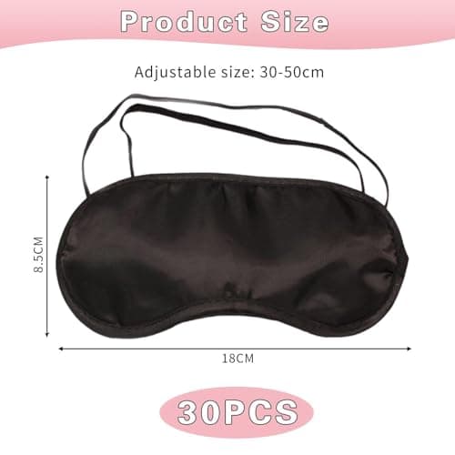 TVSVKWE 30 Pieces Of Black Eye Mask, Breathable And Comfortable Eye Mask, Sleeping Supplies, Suitable For Travel, Business Trip, And Family. — view 2