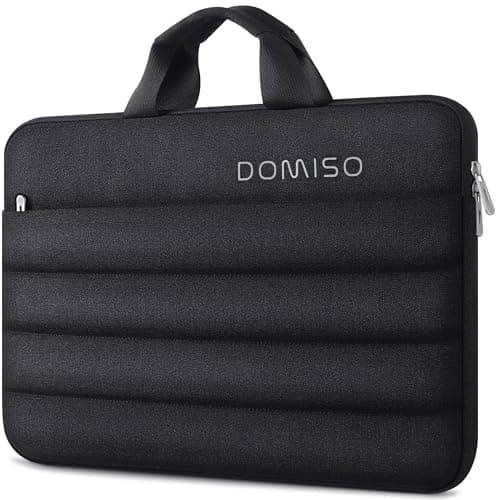 DOMISO 15.6 inch Laptop Sleeve Waterproof Carrying Handbag Laptop Briefcase Compatible with MacBook Air/MacBook Pro/Dell Precision/MateBook/HP ZBook/15 Surface Laptop/Lenovo,Black