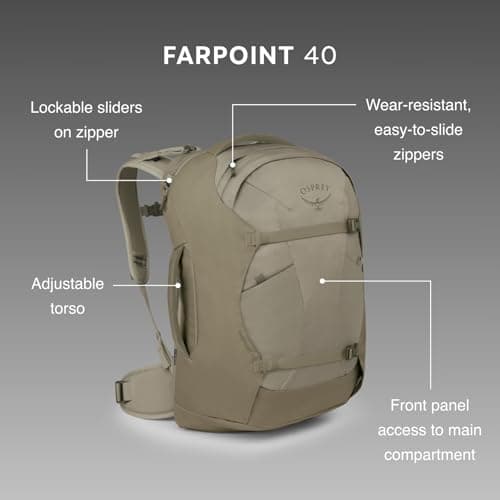 Osprey Farpoint Men's Travel Pack, 40L, Black — view 2
