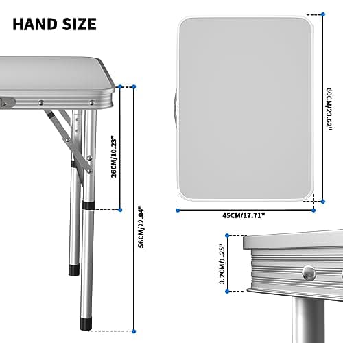 Lightweight Folding Table Extra Strength Camping Buffet Trestle Table for Indoor Outdoor, with Carrying Handle Foldaway Table, Aluminium Folding Table for Wedding Market Garden Party Picnic BBQ — view 3