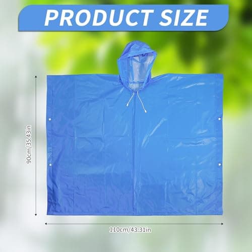 QHFlashbuy Kids Waterproof Rain Poncho,Portable Raincoat Rain,Reusable EVA Rain Poncho Toddler Rain Cape for Girls Boys with Hoods for Camping,Hiking Travel,Amusement Parks — view 4