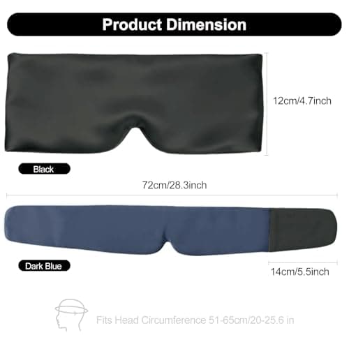 HIDOLL Blackout Silk Sleep Eye Mask for Women Men 100% Natural Mulberry — view 3