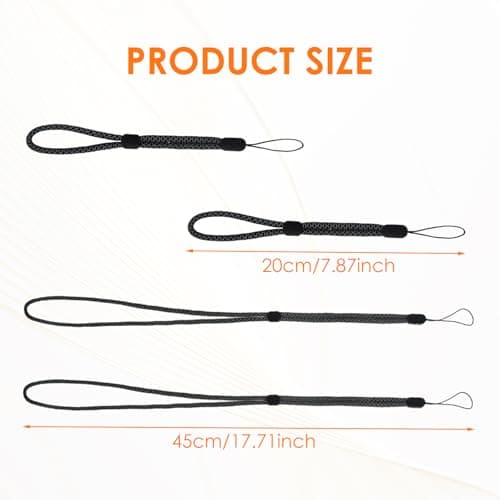Hontaog Phone Wrist Strap Lanyards 4 Pack – Adjustable Hand Wrist Strap & Phone Lanyard for Mobile Phone, Camera, GoPro, Keys, USB Flash Drives – Durable & Comfortable — view 2