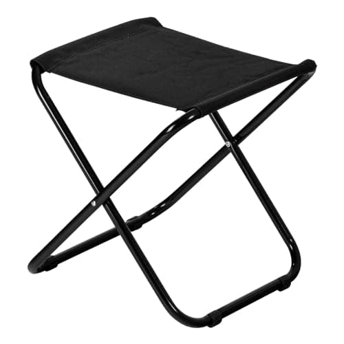 Harbour Housewares Folding Stools - Black - Pack of 2 - Canvas Camping Stool Adults Small Portable Lightweight Outdoor Foldable Garden Seat for Fishing, Travelling, Picnics — view 6