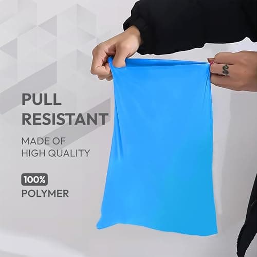 delka Mailing Bags, Mixed Size Grey Poly Mailer Bags, Tear-Resistant Shipping Envelopes for Clothing, Documents, Strong Self-Seal Adhesive, Waterproof & Lightweight (Blue, 60 Pack) — view 4
