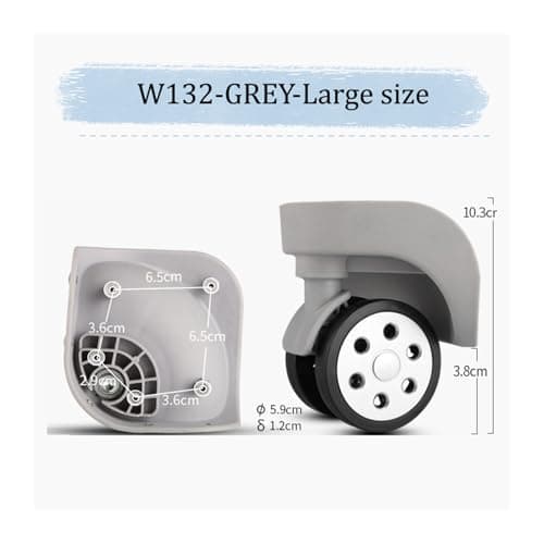 Zovloer Luggage Wheels Replacement 2pc Wheel Repair — Compatible with Most Suitcases Silent-Rolling — view 2