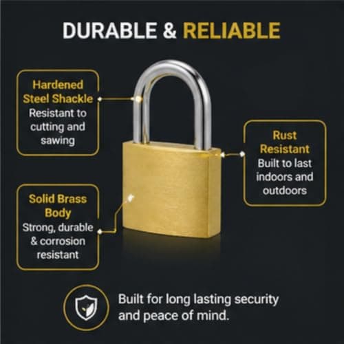Small Padlocks 3 Pack with Keys, 20mm Brass Mini Locks for Luggage and Bags — view 6
