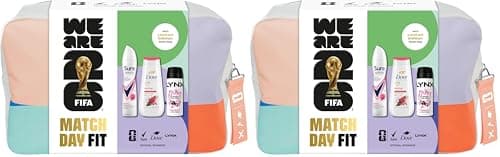 Dove, Lynx, Sure Washbag for Her Gift Set with an advanced anti-perspirant, body wash, body spray & a limited edition wash bag Match Day Fit for her 3 pc (Pack of 2)