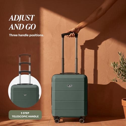 LUGG Jetset 15" Lightweight Cabin Suitcase - EasyJet Underseat Carry On Luggage, ABS Hard Shell, Scratch-Resistant Finish, Secure Lock, Smooth 360° Spinner Wheels (45x33x20cm) — view 5