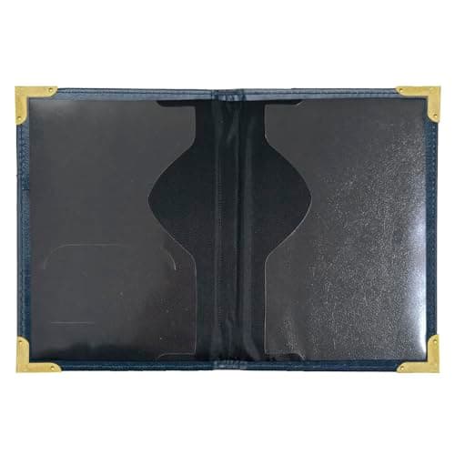 FACATH Passport Cover Holiday Essentials UK Passport Holder Minimalist Wallet British Travel Accesaries Ireland Card Holder (Navy Blue) — view 4