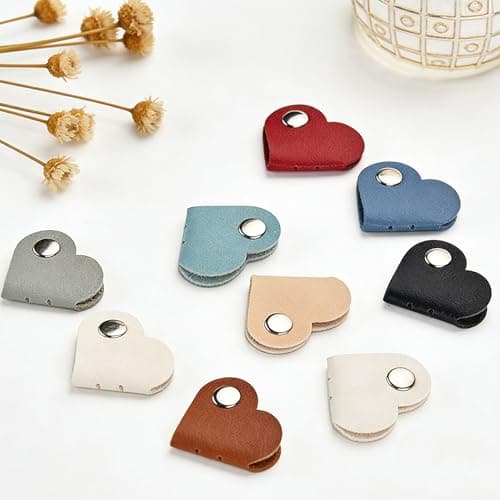 PureSphere 10-Pack Heart Shape PU Cable Tidy Straps, Random Multicolour — view 6