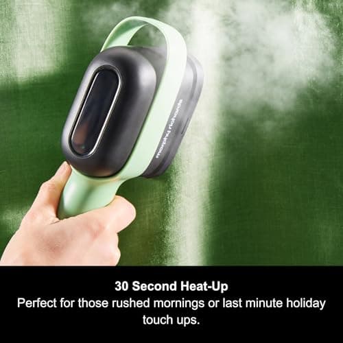 Morphy Richards Vibe Travel Garment Steamer & Storage Bag, No Ironing Board Needed, Travel Iron, Lightweight, Quick Heat-up, Detachable Water Tank, Detachable Lint Brush, Green, 361002 — view 4