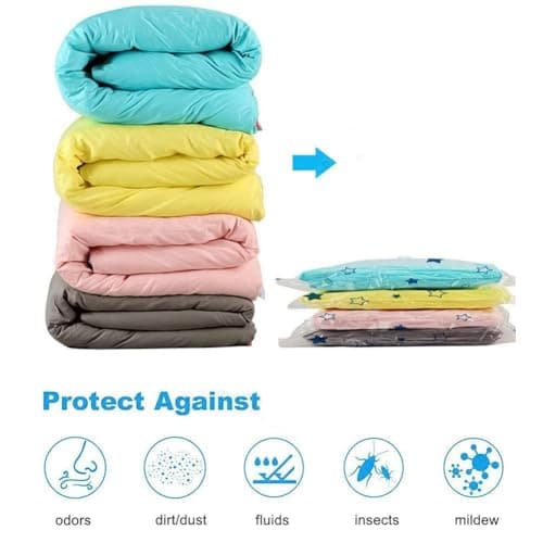 UOUNE Vacuum Storage Bags, 4 Jumbo (110 x 80cm) Reusable Space Saver Bags Vacuum Compression Zipper Storage Bags with Airtight Valve and Hand Pump,Work with Vacuum Cleaner — view 5