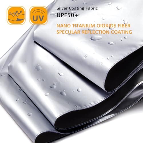 G4Free 42/46 Inch Travel Folding Umbrella Windproof Compact UPF 50+ UV Protection Double Canopy Silver Coating Sun Rain Umbrella — view 2