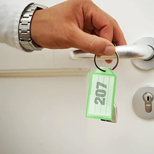 Key Tags with Labels and Key Rings, 10 PCS Plastic Key Fobs with Labels — view 4