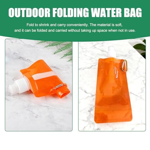 4 Pack Collapsible Water Bottles 480ml with Clip 4 Colours — view 4