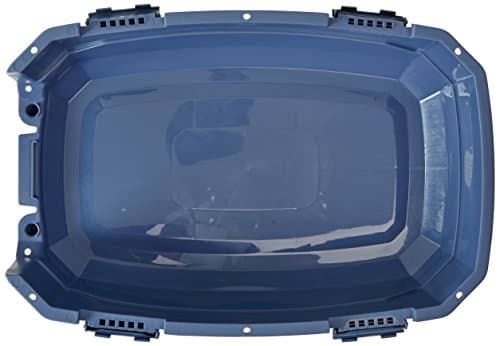 Amazon Basics Hard-Sided Cat Carrier, Two-Door Top-Load Pet Dog/Cat Travel Box Carrier, Blue, 48.3 L x 32 B x 25.4 H cm — view 5