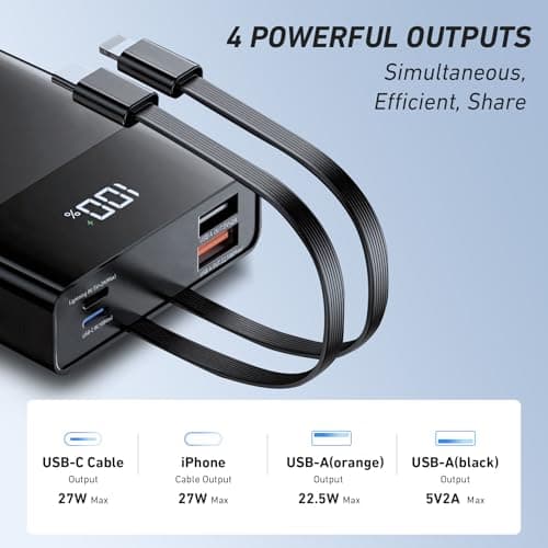 Miady Power Bank Fast Charging 20000mAh, 27W Portable Charger — view 3