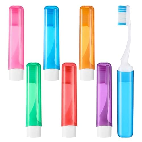 6Pcs Travel Toothbrush, Portable Travel Toothbrush Soft Bristle