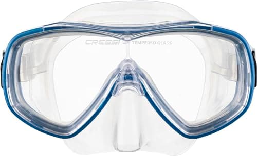 CRESSI Ondina Jr + Top Combo - Combo Set Diving Mask Ondina and Snorkel Top, Clear/Blue, 7/13 years, Kid Unisex — view 3