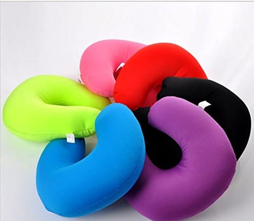 RAYYAN LINEN NAVY BLUE U SHAPED MEMORY FOAM NECK PILLOW | NAVY BLUE COLOR TRAVEL PILLOW IDEAL FOR TRAVEL, OFFICE, HOME, RELAXATION | TRAVEL PILLOW