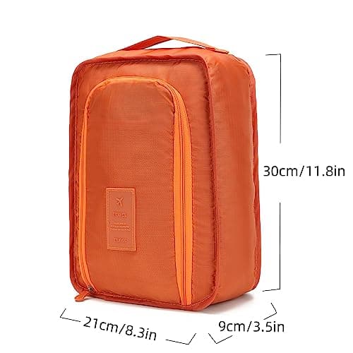Hualibao Travel Shoes Pouch Shoe Bag with Handle Holds 1 Pairs of Shoes, Shoe Packing Cubes for Travel, Maroon, One Size — view 2