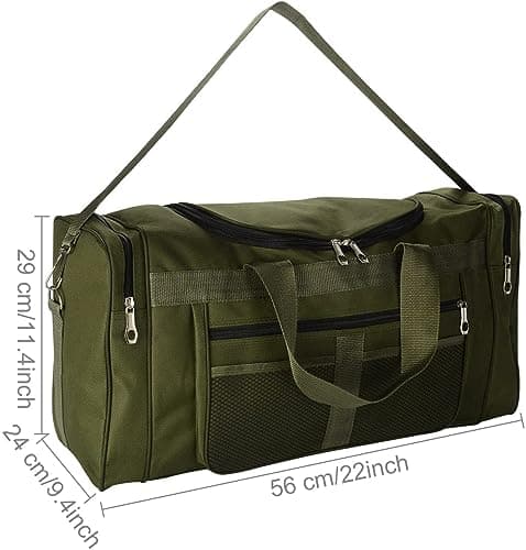 Holdfiturn Sports Duffle Bag Sports Gym Bag for Women Men Waterproof Large 40L Collapsible Training Sports with Shoulder Strap Holdall Overnight Weekend Travel Bag for Gym Travel Swimming Green — view 2