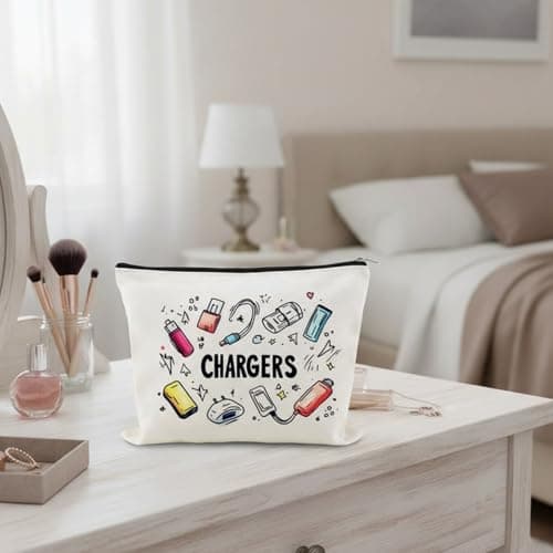 Charging Cable Organizer Bag with 2 Silicone Cable Ties Waterproof Portable — view 6