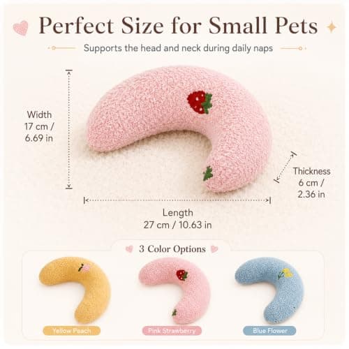 3 Pcs Cats and Small Dogs Neck Pillow Bed, U-Shaped Calming Neck Support — view 2