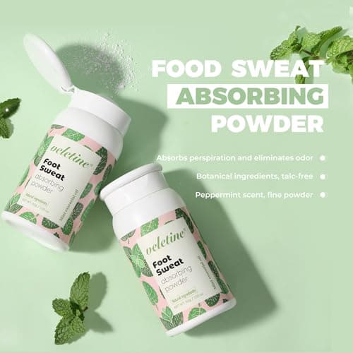 veletine Foot Deodorant & Shoe Deodorizer Powder, Foot Powder for Smelly - Sweat-Absorbing & Feet Odor Eliminator for Men & Women, Travel Size（30g/1.05 oz) — view 4