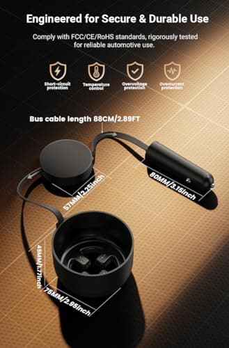 Smart Mug Car Charger Coaster Compatible with Temperature Control Travel Mug 1/2 Replacement Power Adapter Charging Base Cord for Coffee Cup — view 6