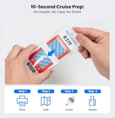8-Pack P&O Cruise Luggage Tag Holder with 2 Phone Pouches — view 4