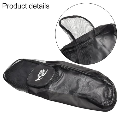 Hasaller Dive Bag Mesh Snorkel Gear Bags Extra Large Beach Duffle Bag for Diving Snorkeling Gear Swimming Mesh Bags with Shoulder Strap for Scuba Diving Snorkel Fins Flippers Black — view 6