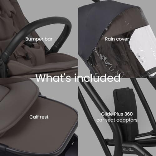 Silver Cross Nia Compact Travel Stroller, Birth to 22kg, Chocolate — view 3