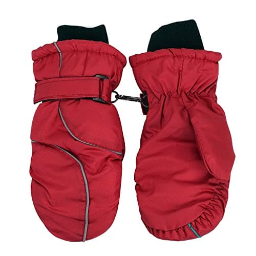 HKSICHENGKEJIUK Kids Ski Mittens Waterproof Snow Gloves Child Winter Thermal Snowboard Mittens Warm Fleece Lined Gloves for Outdoor Skiing Snowboarding Toddler Girls Age 3-8 Years Old