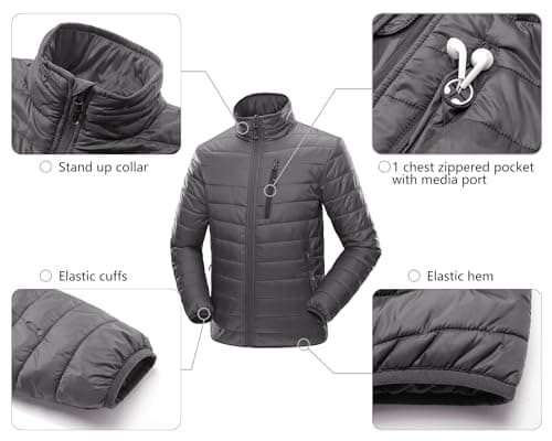 33,000ft Men's Puffer Jacket Packable Water resistant Quilted Jacket — view 6