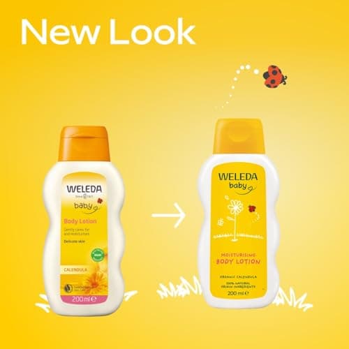 Weleda Baby Body Lotion, Calendula Moisturiser, Moisturising Cream for Baby, Delicate Skin, Dermatologically Tested, Gentle Protection, Developed by Professionals, 200ml — view 2