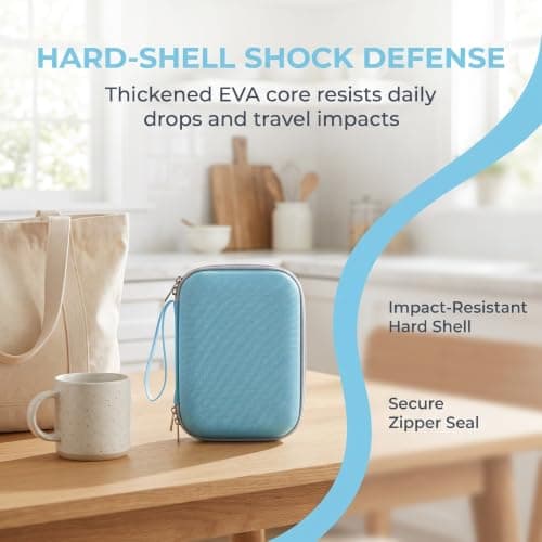 UKCOCO Sky-Blue Hard EVA Diabetic Supplies Organizer Case for Travel — view 3