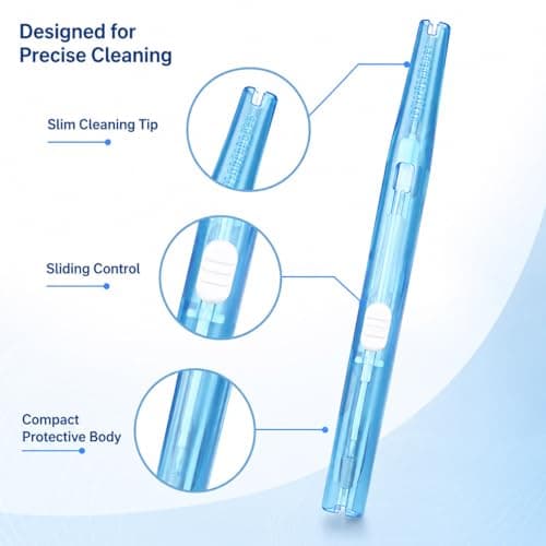 10 Pack Blue Mobile Phone Port Cleaning Brushes, Compact Precision Tools for Headphone, Charging & USB Ports, Handy Personal Electronics Cleaning Set — view 2