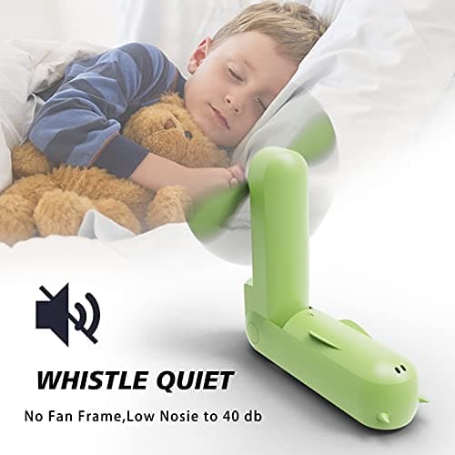 Hand Held Fan, Portable USB Rechargeable Mini Handheld Cooling Device, Folding Design, Battery Driven With Mobile Power Supply for Home Travel Outdoor (Green) — view 6