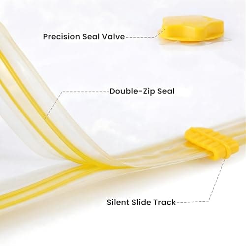 JEKUU Pack of 6 (Large) Space Saver Vacuum Storage Bags with Hand Pump & Airtight Valve, Vacuum Compression Bags for Clothes, Bedding, Travel, Suitcase Storage, Duvets (6, Large) — view 3
