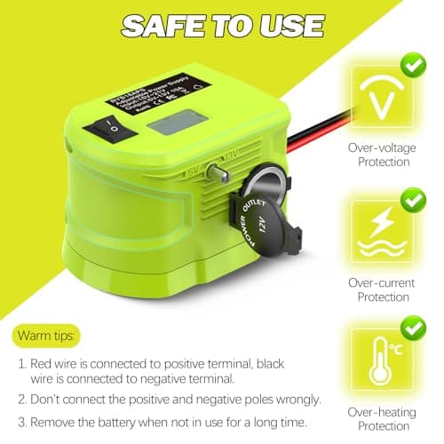 18V to12v Step Down Converter for Ryobi 18v Battery — view 5