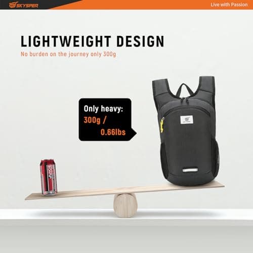 SKYSPER 10L Hiking Backpack Lightweight Packable Back Pack Small Travel Daypack for Women Men Foldable Outdoor Rucksack — view 2