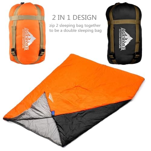 Agemore Ultra-light Compact Envelope Sleeping Bag for Camping — view 3