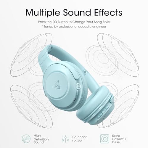 DOQAUS Bluetooth Headphones over Ear, Headphones Wireless with 3 EQ Mode — view 3
